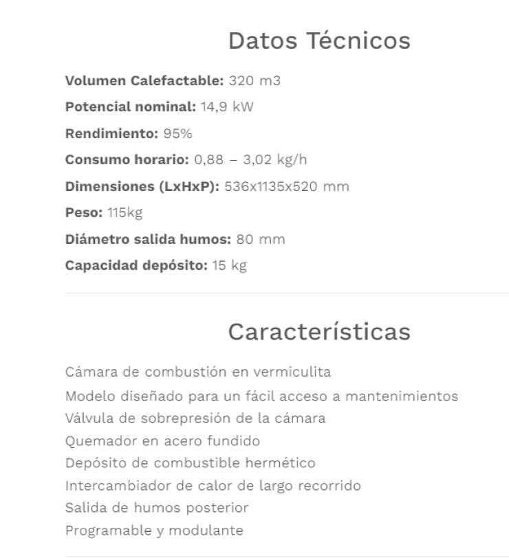 Fabricalor Estufa De Pellets Classic 15 Burdeos Ventilada_1
