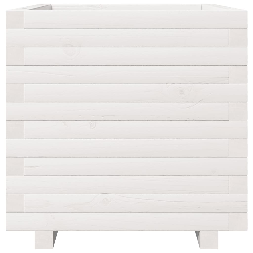 Jardinera Madera Maciza De Pino Blanco 50x50x49,5 Cm_4