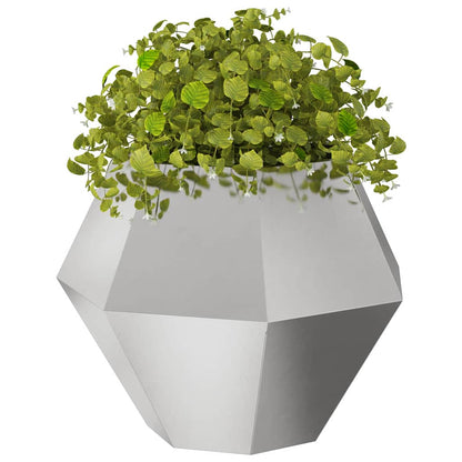 Jardinera 2 Pcs Plateado 75 X 75 X 60 Cm Acero Inoxidable_2