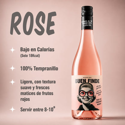 Vino Sin Alcohol 0,0% | Pack 3 Botellas X 750 Ml | Blanco Verdejo + Rosado Tempranillo + Frizzante Airén_3