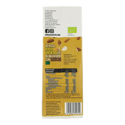Bebida de Amêndoa Biológica 0% Açúcar, 1L Ecocesta
