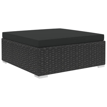 Vidaxl Set Muebles De Jardín 10 Piezas Y Cojines Ratán Sintético Negro_5