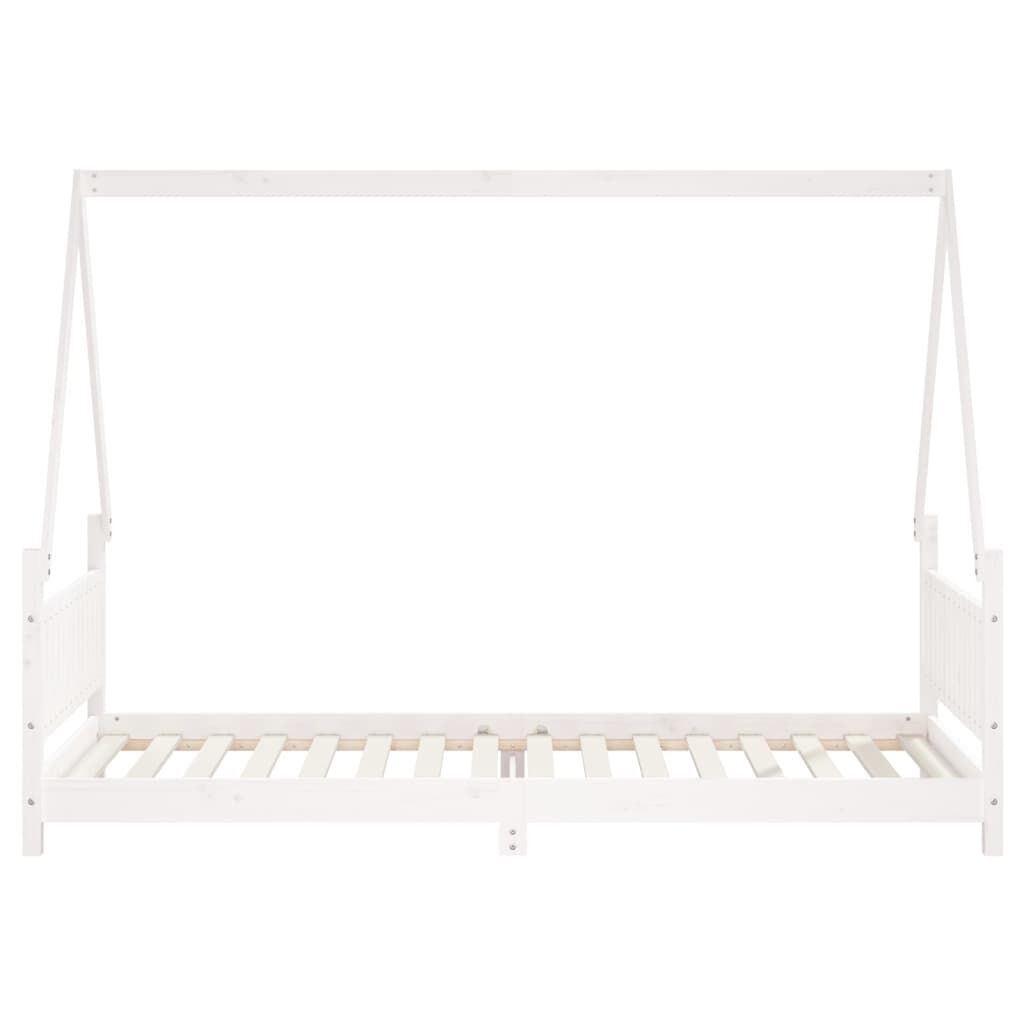 Vidaxl Estructura De Cama Para Niños Madera De Pino Blanco 90x200 Cm_3