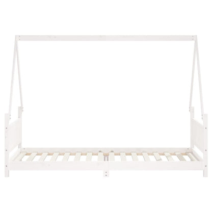 Vidaxl Estructura De Cama Para Niños Madera De Pino Blanco 90x200 Cm_3