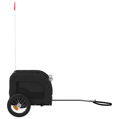 Remolque De Bicicleta Mascotas Hierro Tela Oxford Negro_5