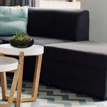 Composición De Centro: Surtido De Plantas Con Florero De Cerámica D20xh6