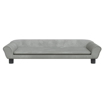 Cama Para Perros De Terciopelo Gris Claro 100x50x21 Cm / Vetonek_0