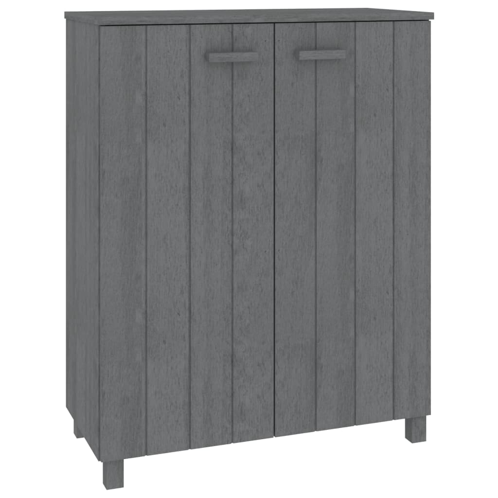 Zapatero Hamar Madera Maciza Pino Gris Oscuro 85x40x108 Cm / Vetonek_1
