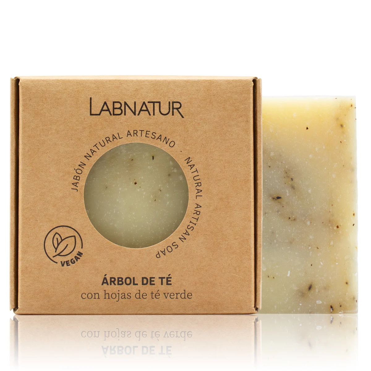 Jabón Natural Artesano de Árbol de Té Labnatur 100 g | Purifica y Regula el Sebo | Piel Mixta o Grasa | Vegano_0