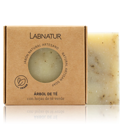 Jabón Natural Artesano de Árbol de Té Labnatur 100 g | Purifica y Regula el Sebo | Piel Mixta o Grasa | Vegano_0