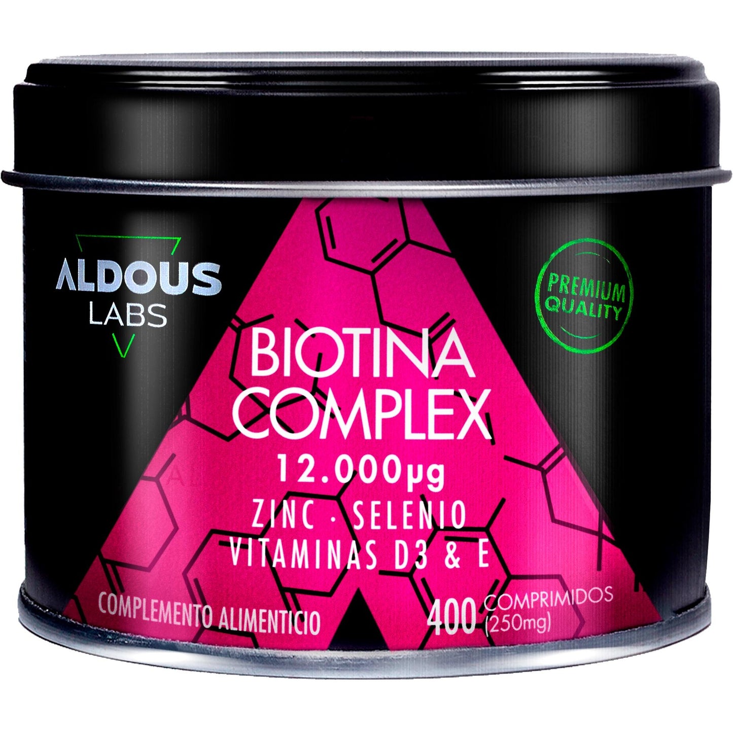Biotina com Zinco, Selénio, Vitamina D3 e Vitamina E, 400 comprimidos. Aldous Labs