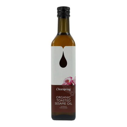 Óleo de sésamo torrado biológico Clearspring, 500 ml