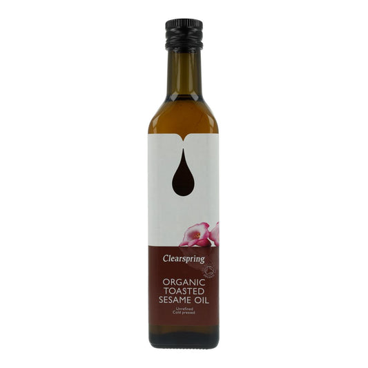Óleo de sésamo torrado biológico Clearspring, 500 ml