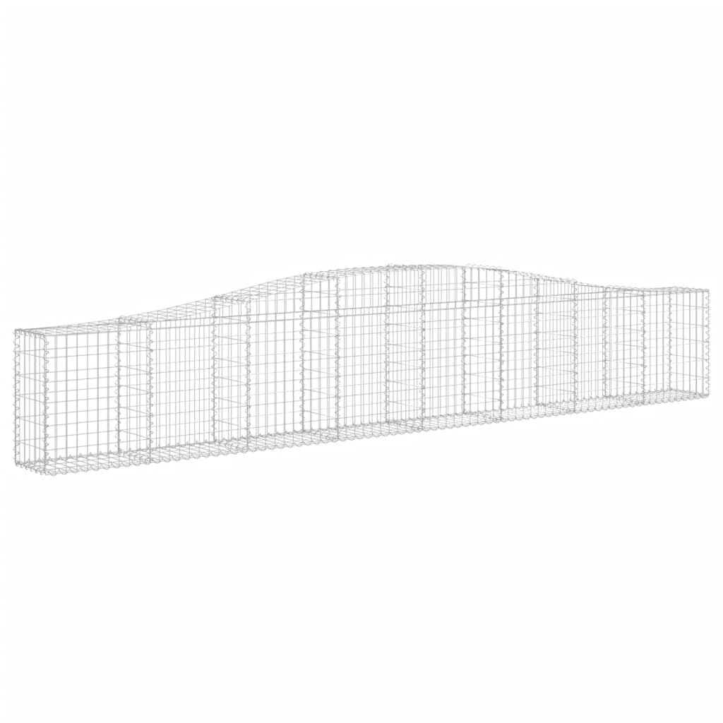 Cestas De Gaviones 4 Uds Forma De Arco Hierro 400x30x60/80 Cm_2