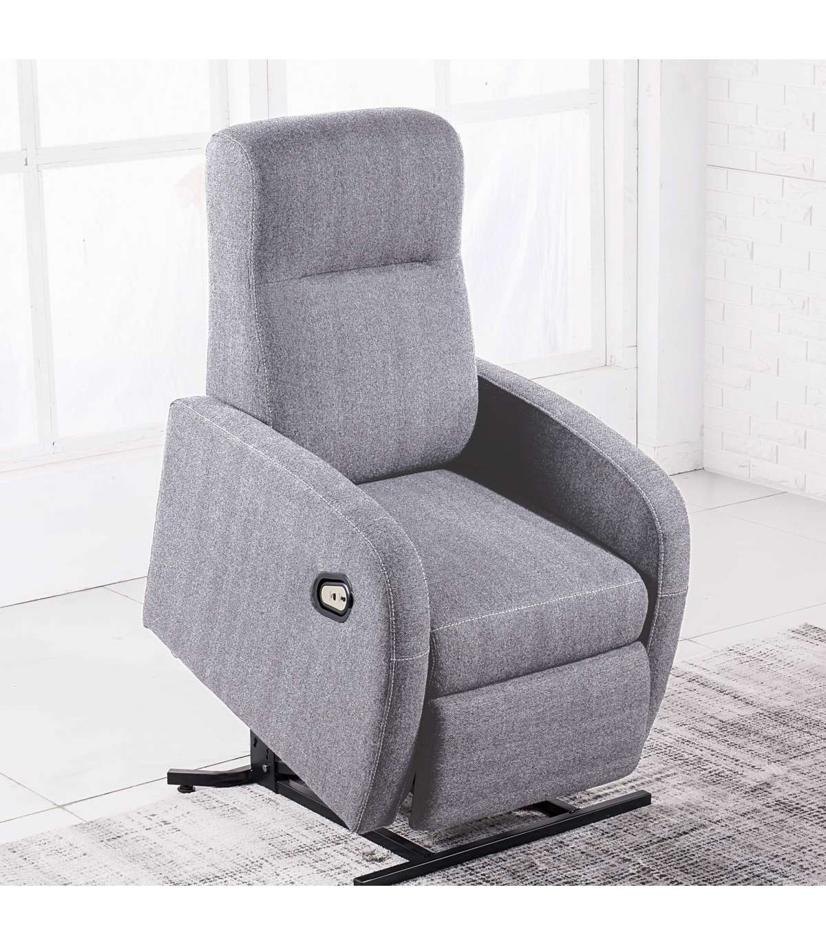 Sillón Relax Trade Reclinable Con Función Levantapersonas Trade Tapizado En Gris Perla, 70 Cm(ancho) 105 Cm(altura) 77 Cm(fondo)_2
