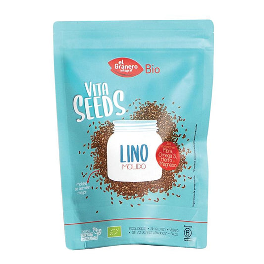 Sementes de Linho Moídas Biológicas Vitaseeds El Granero 300 g 