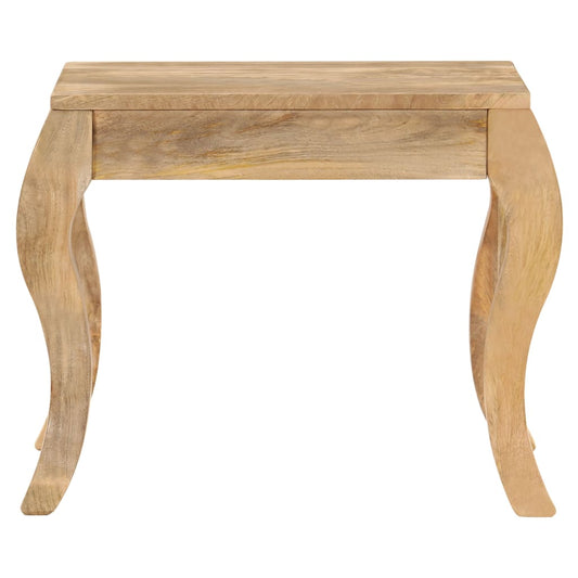Mesa Auxiliar 45x45x40 Cm Madera Maciza De Mango_0