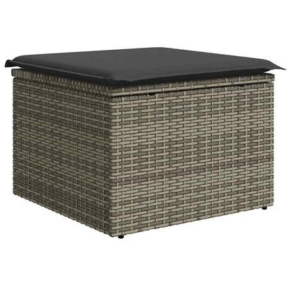 Set De Sofás De Jardín 7 Pzas Con Cojines Ratán Sintético Gris / Vetonek_3