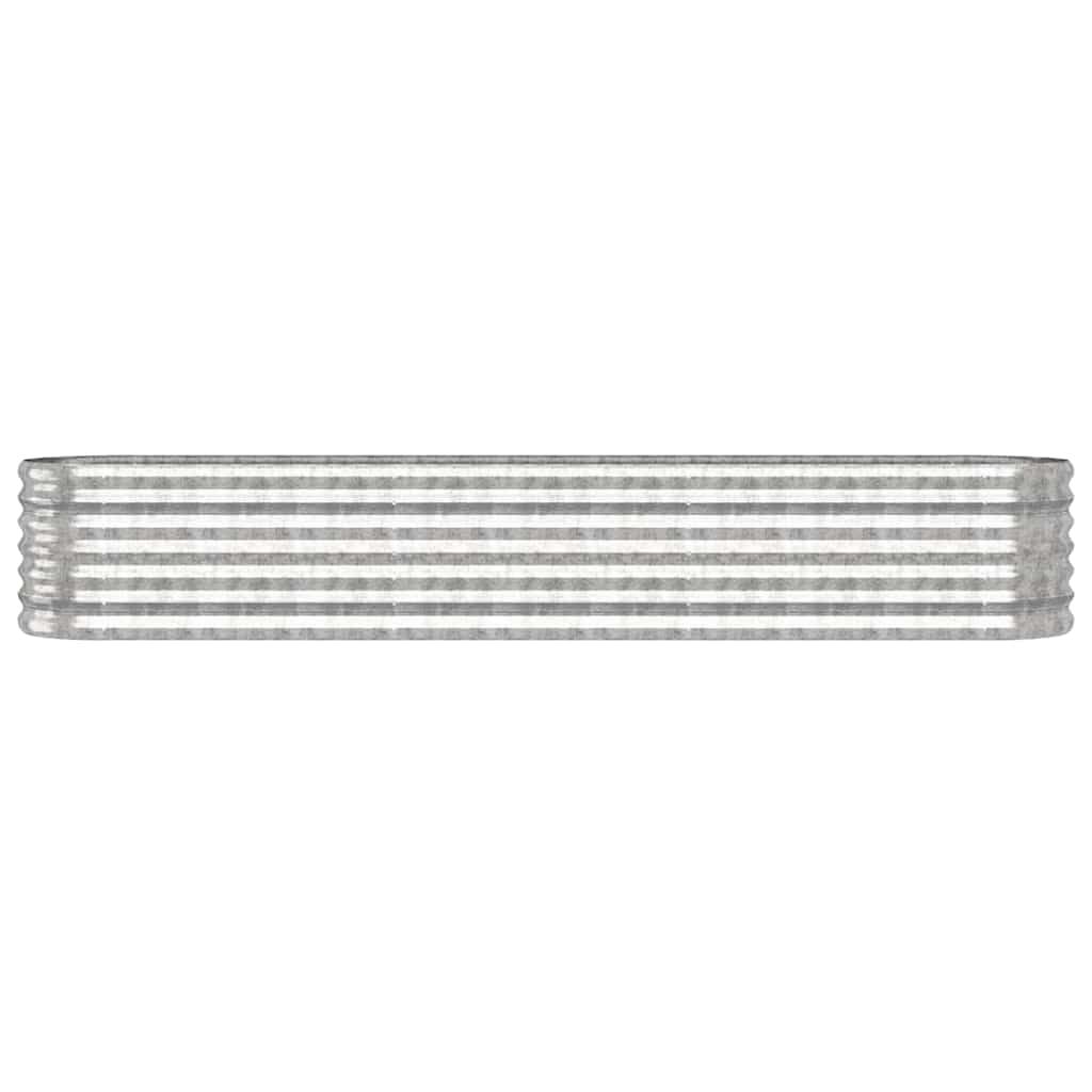 Jardinera Arriate Acero Galvanizado Plata 224x40x36 Cm_2