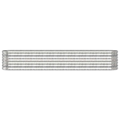 Jardinera Arriate Acero Galvanizado Plata 224x40x36 Cm_2