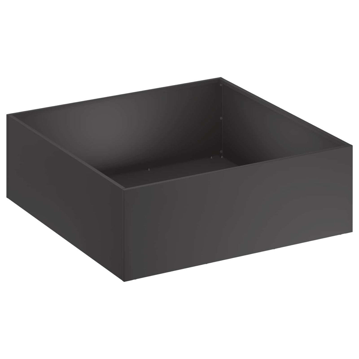 Macetero De Jardín Negro 60 X 60 X 20 Cm Acero Laminado En Frío_0