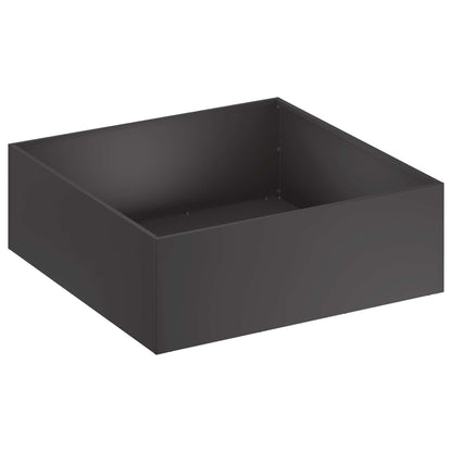 Macetero De Jardín 2 Uds. Negro 40 X 40 X 20 Cm_2