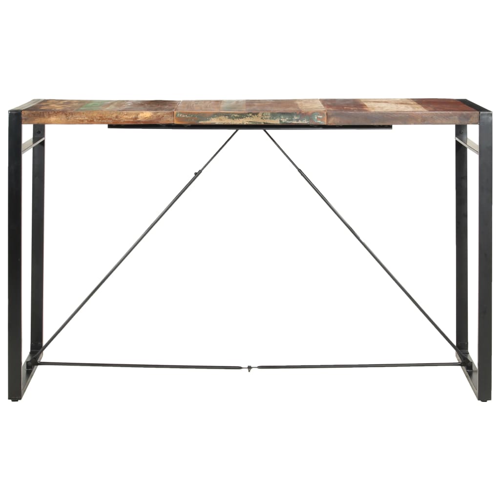 Mesa Alta De Cocina De Madera Maciza Reciclada 180x90x110 Cm_0