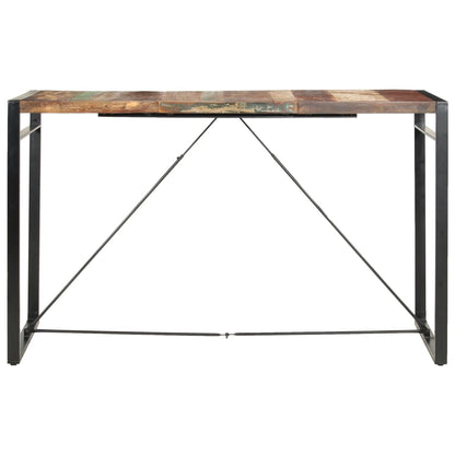 Mesa Alta De Cocina De Madera Maciza Reciclada 180x90x110 Cm_0