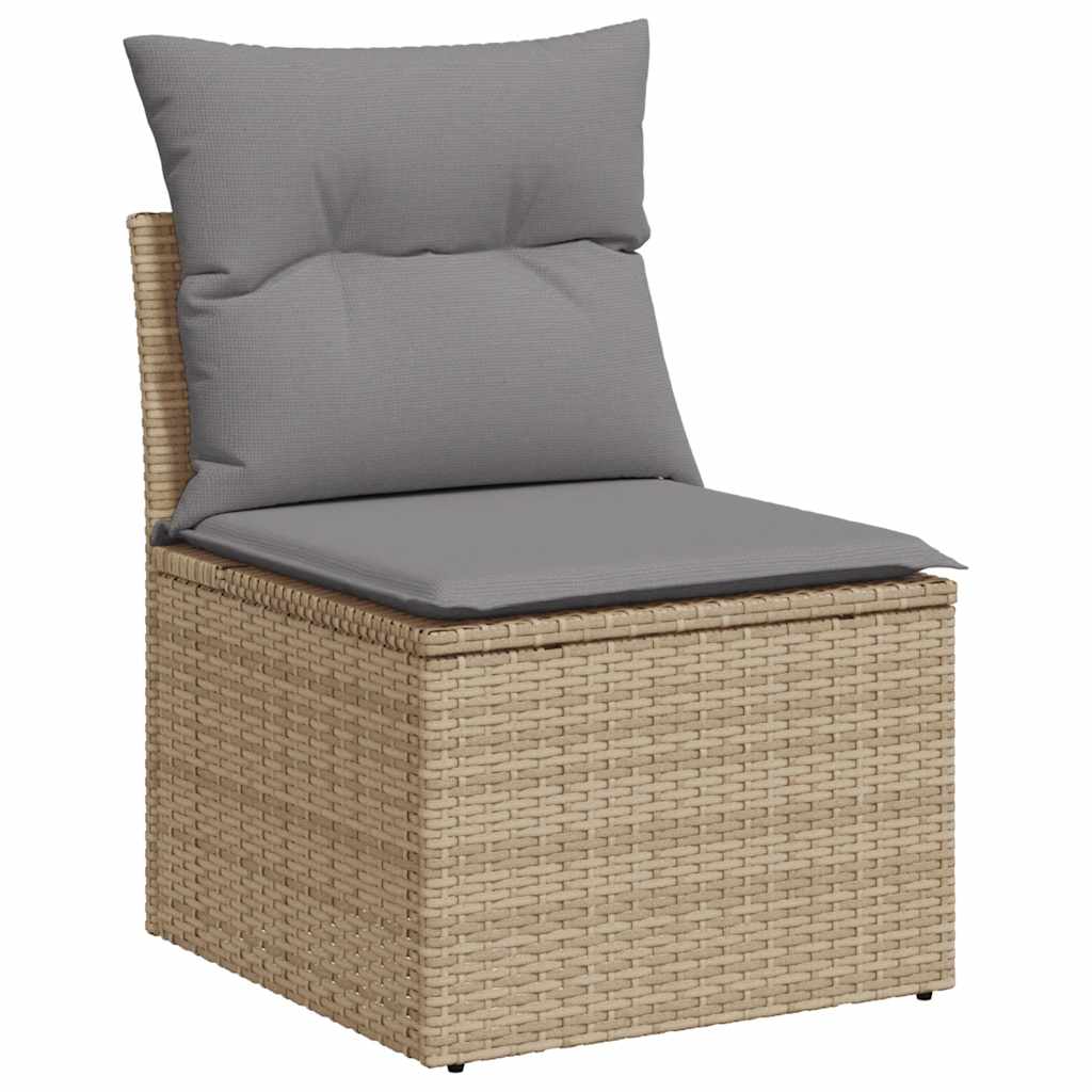 Set De Sofás De Jardín Y Cojines 8 Piezas Ratán Sintético Beige / Vetonek_4