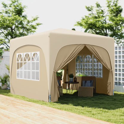 Carpa Plegable Outsunny Metal, Tela Oxford Arena 300x300x273 Cm_1