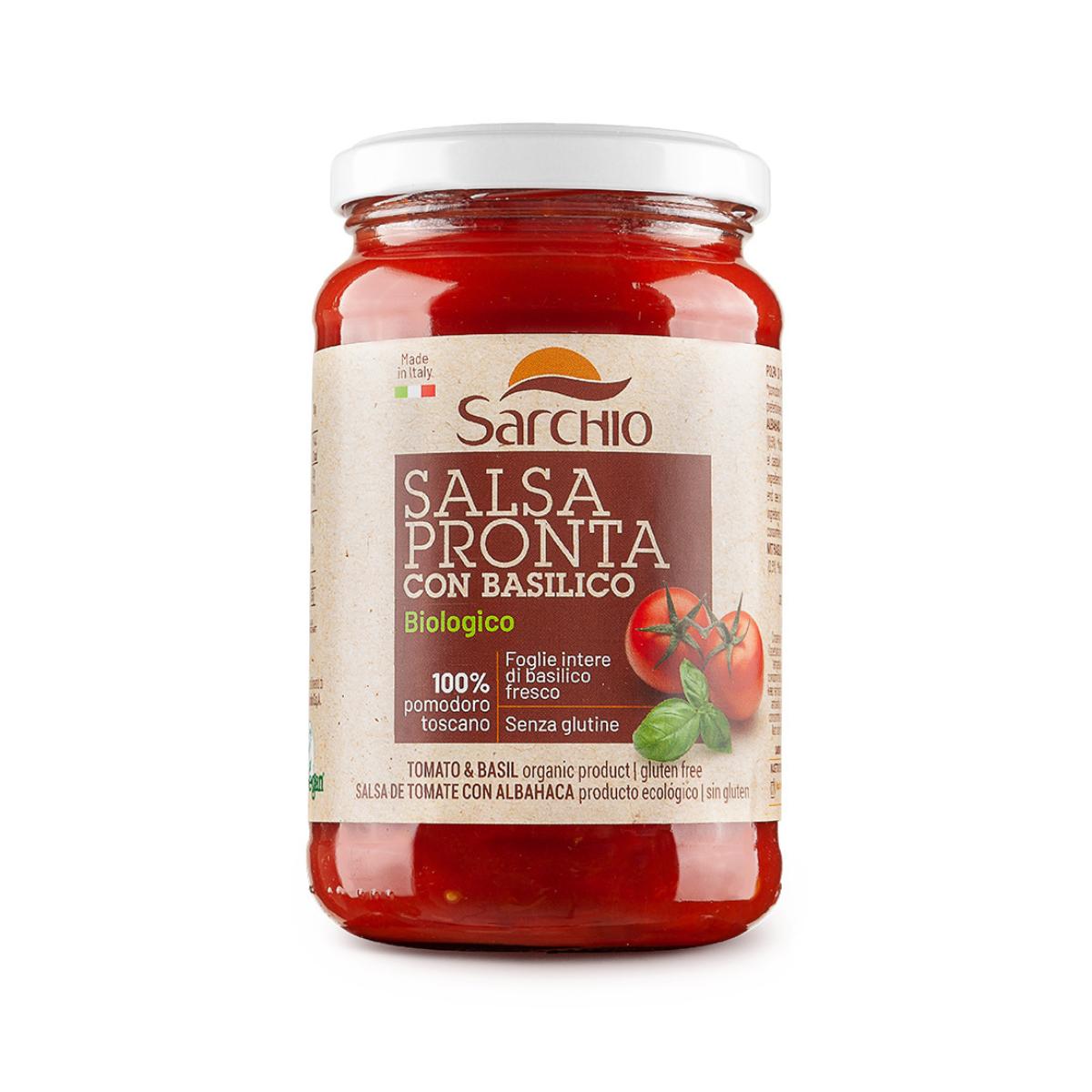 Molho de tomate e manjericão Sarchio 340 g