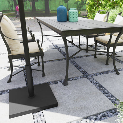 Outsunny Base Para Sombrilla Con Relleno De Cemento Para Poste De Ø38/48mm Negro_4