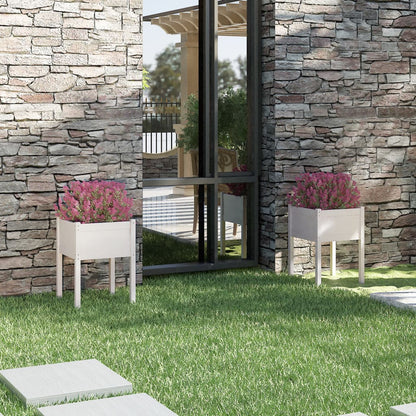 Jardineras 2 Uds Madera Maciza De Pino 50x50x70 Cm_1