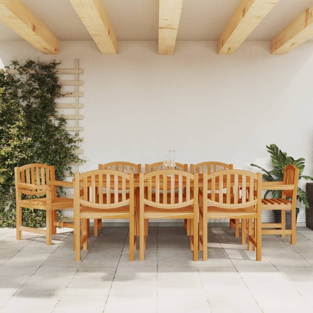 Vidaxl Sillas De Jardín 8 Uds Madera Maciza De Teca 58x59x88 Cm_1