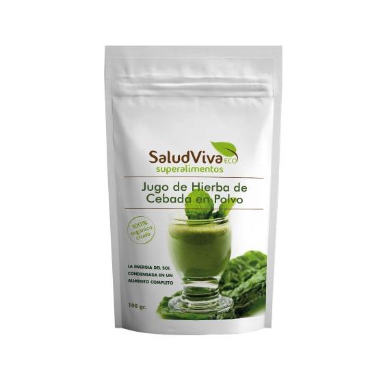 Sumo de erva de cevada orgânico em pó 100g, Salud Viva