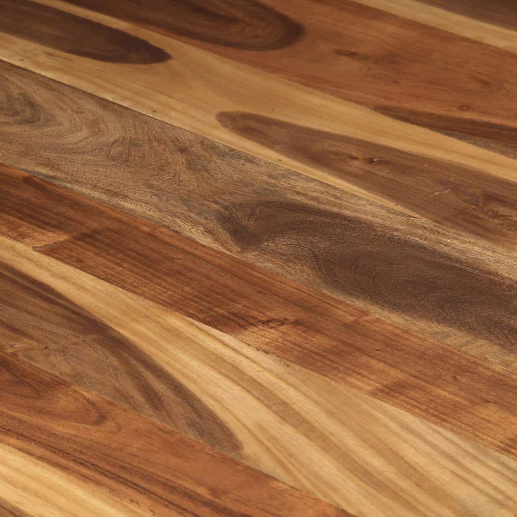 Mesa De Centro De Madera Maciza 120x120x40 Cm_3