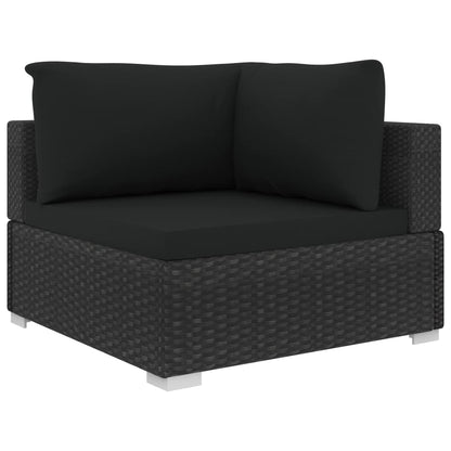 Vidaxl Set Muebles De Jardín 10 Piezas Y Cojines Ratán Sintético Negro_3