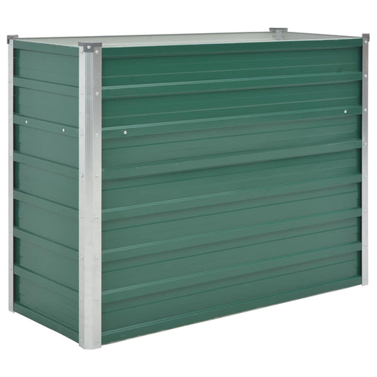 Arriate De Jardín De Acero Galvanizado Verde 100x40x77 Cm_0