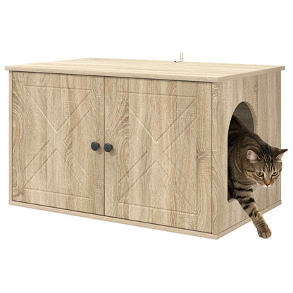 Casa Para Gatos Sonoma 85 X 55 X 50,5 Cm Madera De Ingeniería_2