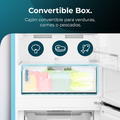 Cecotec Frigorífico Retro Bolero Coolmarket Combi Origin 294 Blue E_3