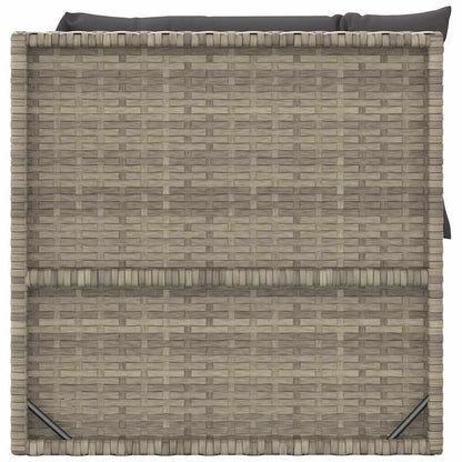 Vidaxl Set De Muebles De Jardín 2 Pzas Cojines Ratán Sintético Gris_4