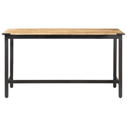 Mesa De Comedor De Madera Maciza De Mango Rugosa 140x70x76 Cm_0