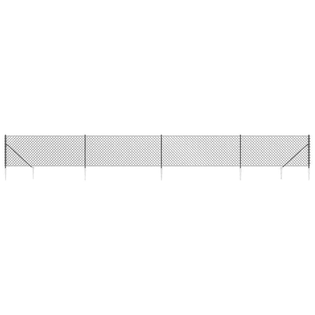 Cerca De Alambre Con Pinchos De Anclaje Gris Antracita 0,8x10 M / Vetonek_2