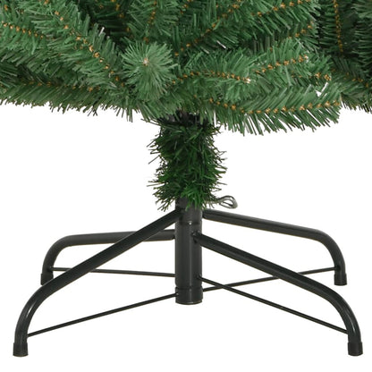Vidaxl Árbol De Navidad Artificial Con Bisagras Y Soporte Verde 150 Cm_3