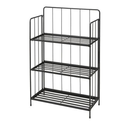 Well Home - Jardinera 3 Niveles Metal Negro Diseño Plegable H.90cm._0