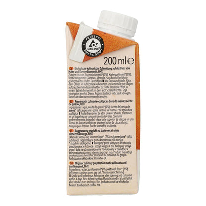 Natumi Creme de Aveia Líquido Biológico para Cozinhar, 200 ml