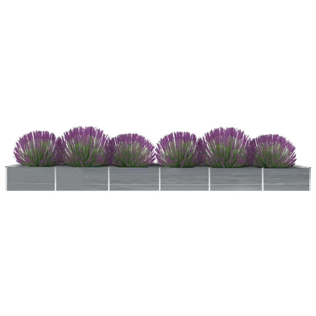 Arriate De Acero Galvanizado Gris 600x80x45 Cm_0