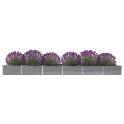 Arriate De Acero Galvanizado Gris 600x80x45 Cm_0