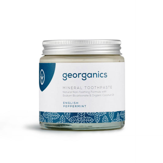 Pasta de dentes com óleo de coco e menta da Georganics
