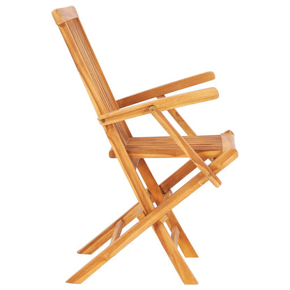 Vidaxl Set Comedor De Jardín Plegable 7 Piezas Madera Maciza De Teca_3